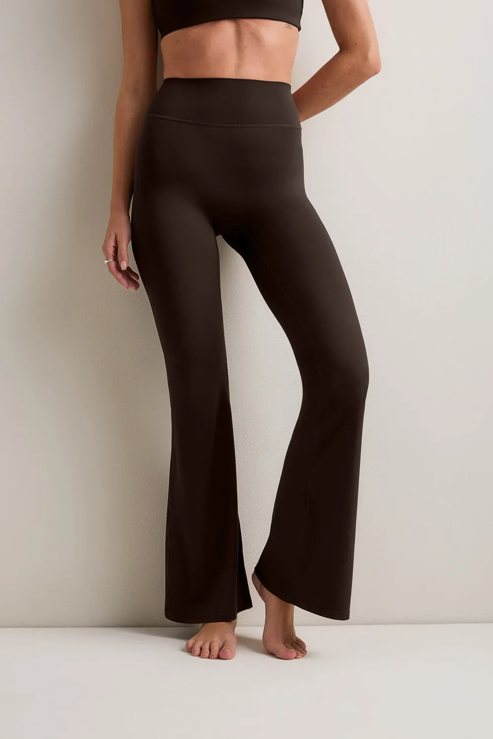DayFlex High Waisted Flared Yoga Pant No Front Seam - Americano